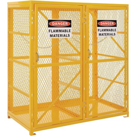 GLOBAL INDUSTRIAL Storage Cabinet Double Door Vertical, 18 Cylinder Capacity 270255